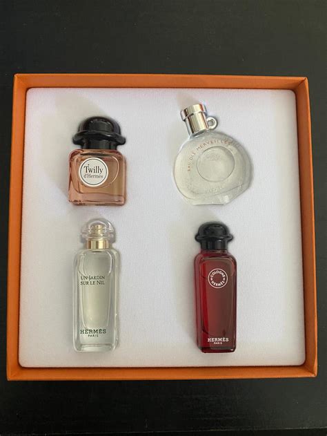 hermes parfum miniaturen set|Hermes replica coffret mini set.